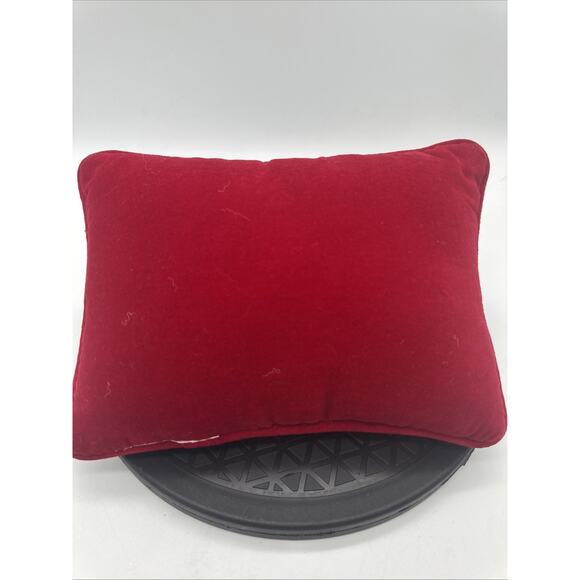 VTG God Bless America Needlepoint Wool Embroidery Velvet Deco Accent Pillow - Picture 4 of 4